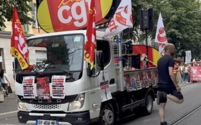 Live da  av. Jean-Médecin:  Manifistazione CGT per il diritto alla pensione “a 60 anni”